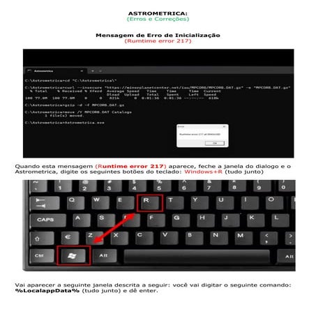 ASTROMETRICA: Correções de Erros e Soluções