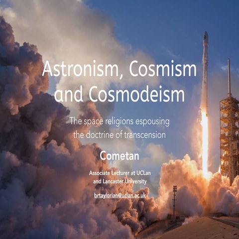 Astronism, Cosmism and Cosmodeism: the space religions espousing the doctrine of transcension