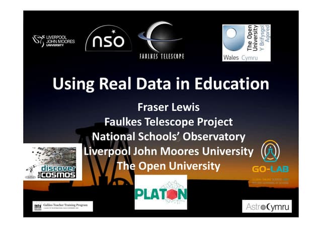 Astronomical Research in the Classroom with the Faulkes Telescope Project by ...
