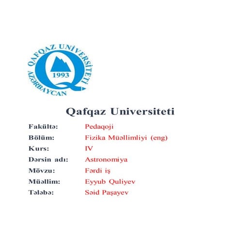 Astronomiyada son yeniliklər