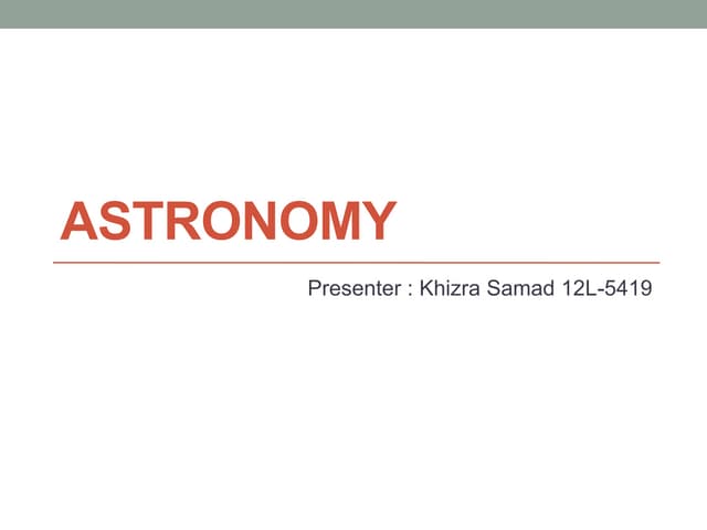 Astronomy