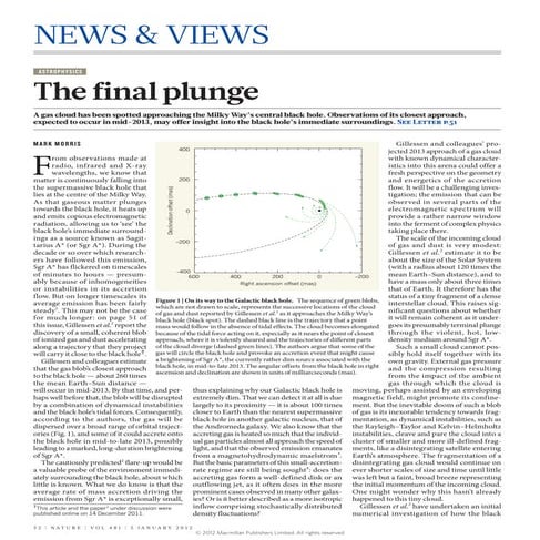 Astrophysical final plunge