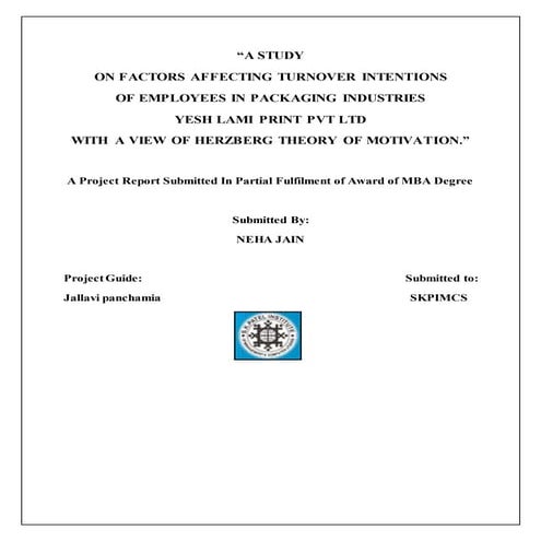 Attrition Rate in Organization Yesh Lami Print Pvt Ltd