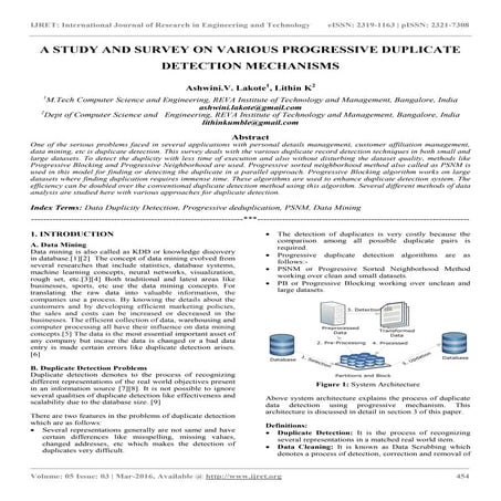 A study and survey on various progressive duplicate detection ...