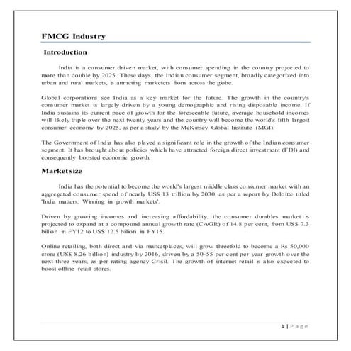 A study & comparative analysis of hul & itc performance