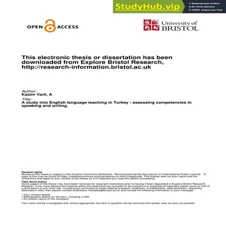 A study into English language teaching in Turkey assessing competencies ...