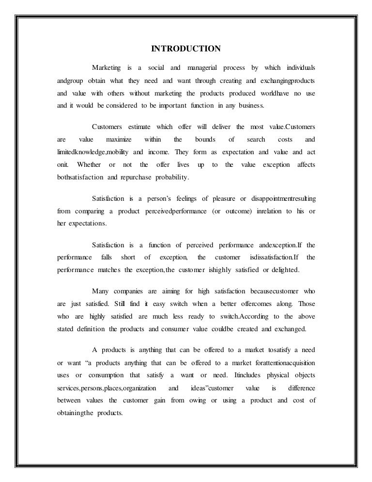 Customer satisfaction essay