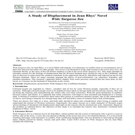 A study of_displacement_in_jean_rhys_novel