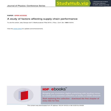 A study of factors affecting supply chain performance.pdf