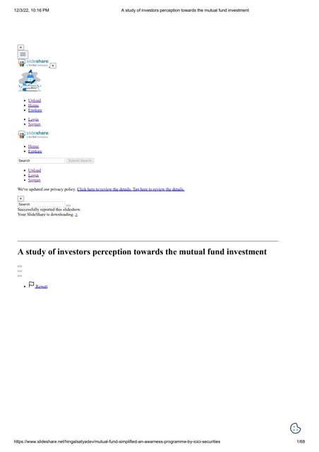 A Study Of Investors Perception Towards The Mutual Fund Investment Pdf A Study Of Investors Perception Towards The Mutual Fund Investment Pdf