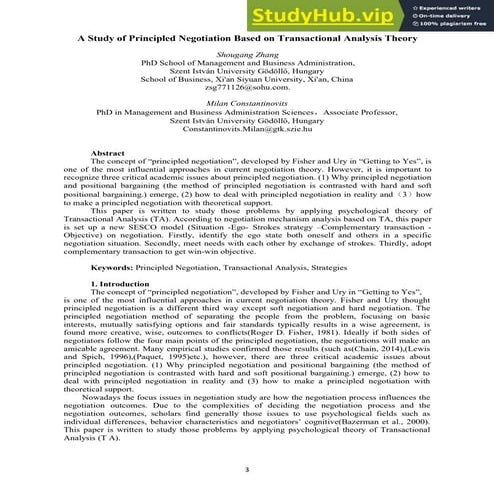Transaction Analysis in Organization Behaviour Part One | PPTX