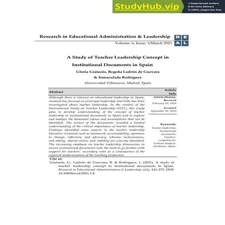 THE CHALLENGES OF TEACHER LEADERSHIP IN THE PHILIPPINES AS EXPERIANCE ...