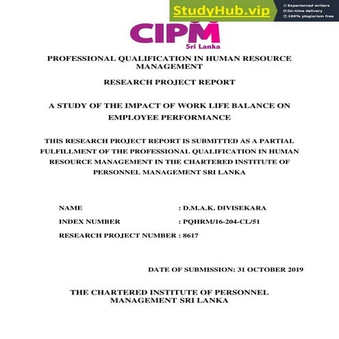 A Study of the Impact of Work Life Balance on Employee Performance.pdf