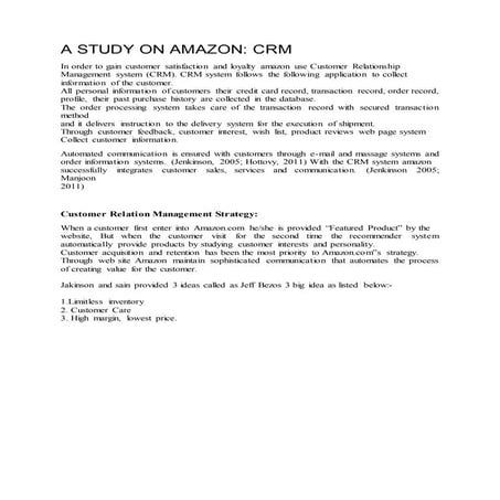 A study on amazon system | DOCX