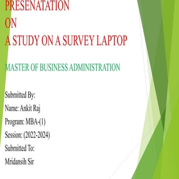 A Study on a survey on Laptop.pptx