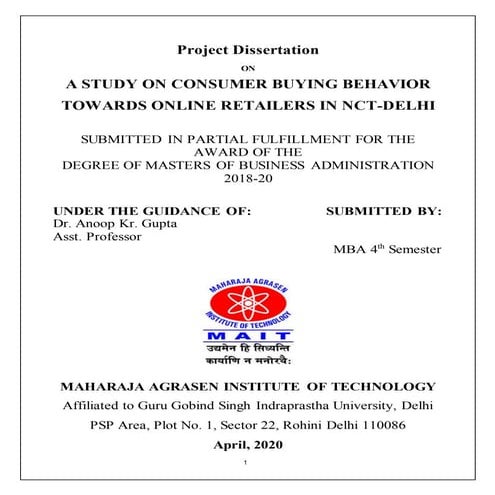 A study on consumer buying behavior towards online retailers in Delhi NCR