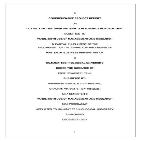 Astudyoncustomersatisfactiontowardshondaactiva