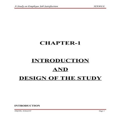 A study on employee job satisfaction h r final project