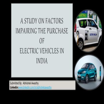 A study of consumer buying behaviour towards electric vehicles | DOCX