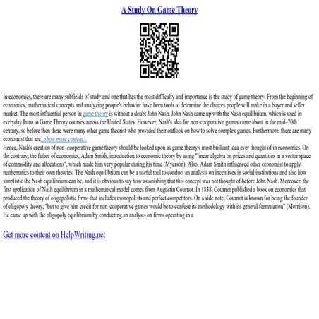 Implication of seeing Game Theory as Life_Playbook | PPTX
