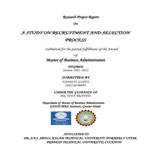 A STUDY ON RECRUITMENT AND SELECTION PROCESS nandini gupta new updated (1).pdf