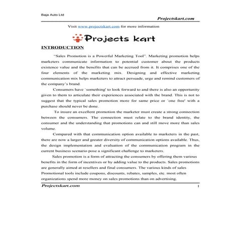 A Study on Effectiveness of Various Sales Promotional Activities of Arpita Bajaj