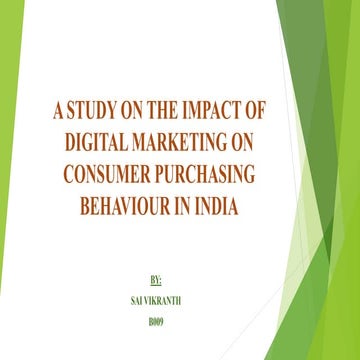 A study on the impact of digital marketing