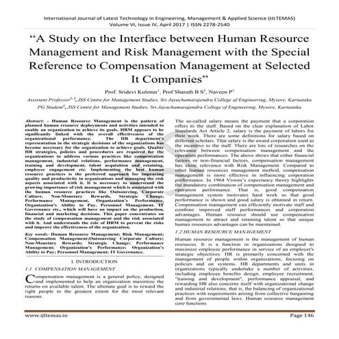 Risk management in Human Capital | PDF