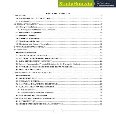 A STUDY TO INVESTIGATE HOW INTERNET USAGE AMONG STUDENTS IN PROJECT ...