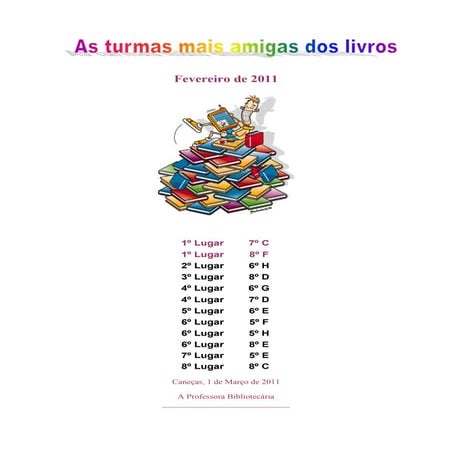 As turmas mais amigas dos livros, fev.11