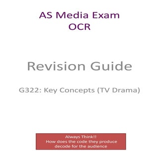As tv drama revision guide