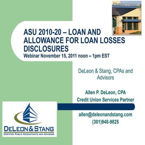 Common questions surrounding the ASC 310 10-35 (FAS 114) calculation | PPT