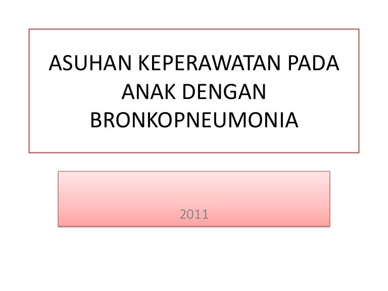 Bronkopneumonia Pada Anak Pdf