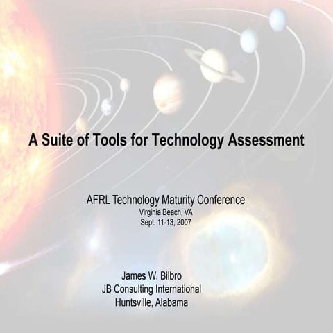 A suite of tools for technology assessment