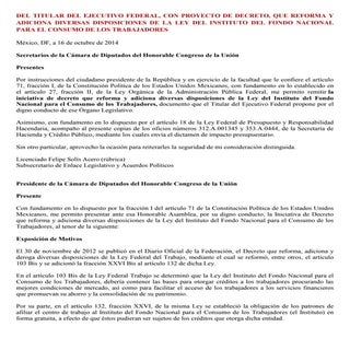 Iniciativa Reforma Ley del INFONACOT