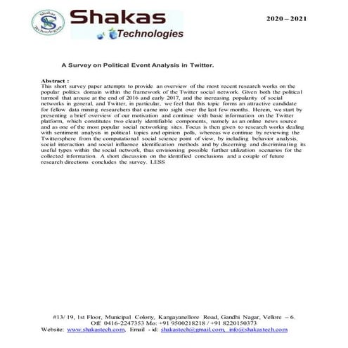 A survey on political event analysis in twitter.