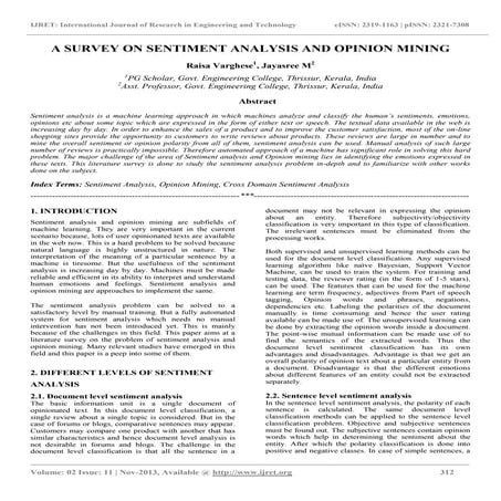 A survey on sentiment analysis and opinion mining