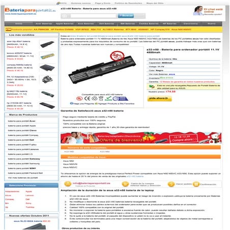 Asus a32 n50 bateria compatible de asus n50 n50 vc