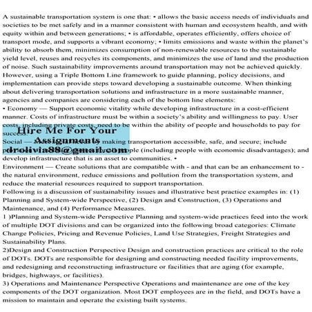A sustainable transportation system is one that • allows the basic .pdf