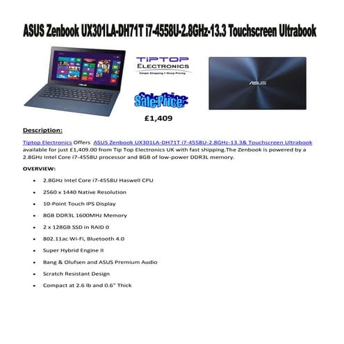 Asus ux301 la ultrabook