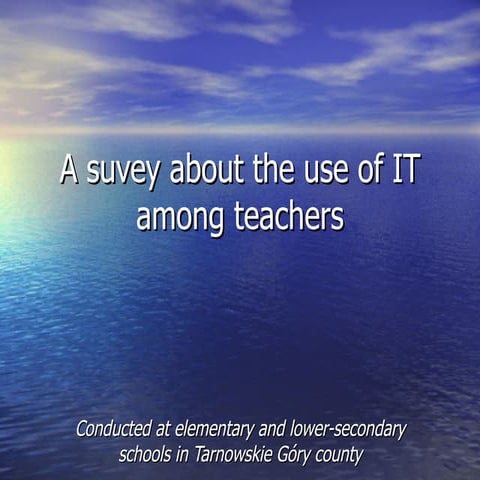 A survey about the use of it