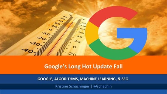 Google, Updates, AI, Algorithms, and You.