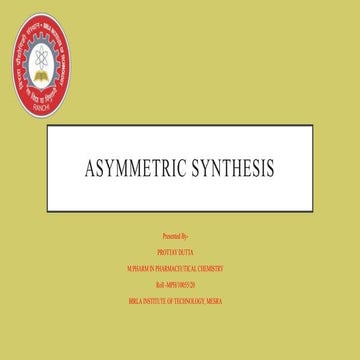 Asymmetric synthesis | chemistry presentation | 2021 
