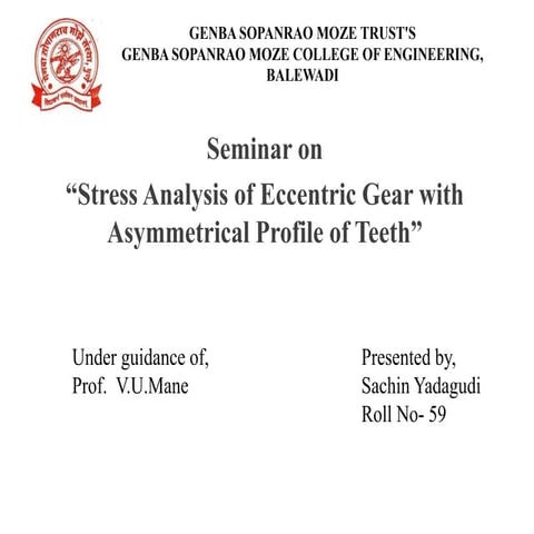 Asymmetrical gear analysis