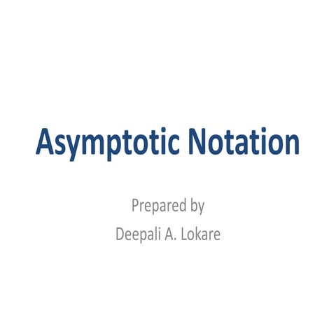 Asymptotic notation | PPT