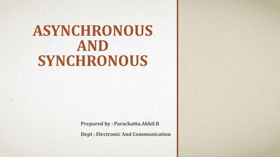 Synchronous and asynchronous clock | PPT