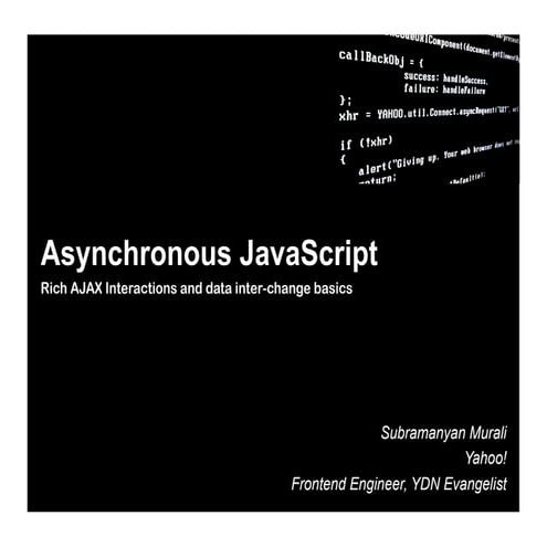 Asynchronous Javascript and Rich Internet Aplications | PPT