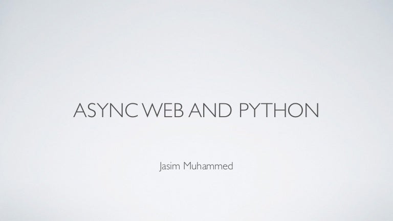 What is async and await in python