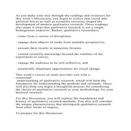 As you make your way through the readings and resources for this wee.docx