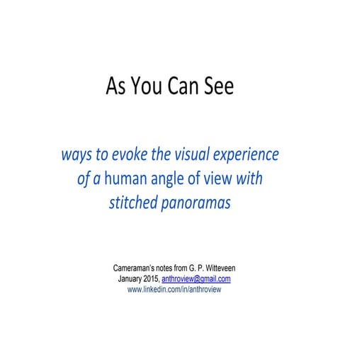 Panorama photography pdf | PDF
